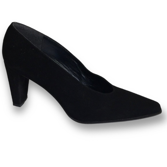 Stuart Weitzman Shoes - NEW Stuart Weitzman Black Suede Pumps Size 7.5 B